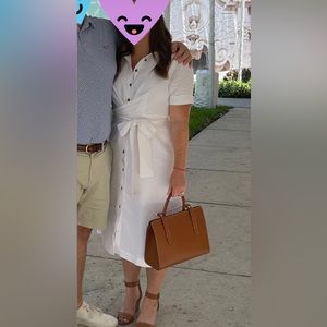 White Linen Dress